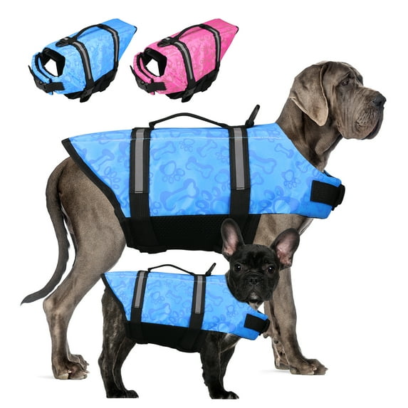 NEWEEN Dog Life Jackets Dog Life Vests for Swimming Beach Boating with High Buoyancy Dog Flotation Vest for Small/Medium/Large Dogs, Pink, M