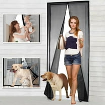 NEWEEN Magnetic Screen Door - The Original Self-Closing, Pet Friendly Walk Through Door Screen Magnetic Closure (38 x 82 inch) - Retractable Screen Door Mesh Keeps Bugs Out - Magnet Screen Door