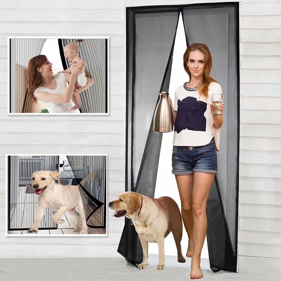 Retractable Closure NEWEEN Magnetic Screen Door - Pet Friendly, Insect-Proof, Retractable ...