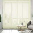 thumbnail image 1 of NEWEEN Sheer Curtains 63 inch Length 2 Panels Set White Curtains Clear Curtains Basic Rod Pocket Panel for Bedroom Living Room Yard Kitchen(55" X 63", Beige), 1 of 7