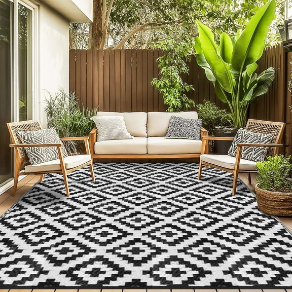 Debonair Waterproof Outdoor Rug 5x8 ft
