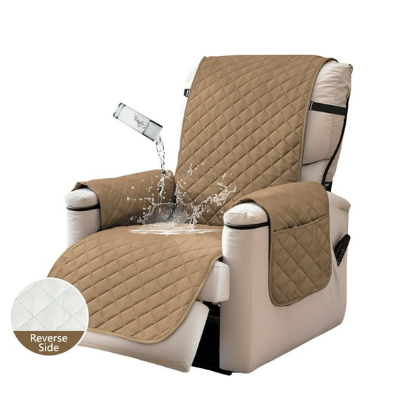 NEWEEN Waterproof Polyester Sofa Slipcover, Taupe