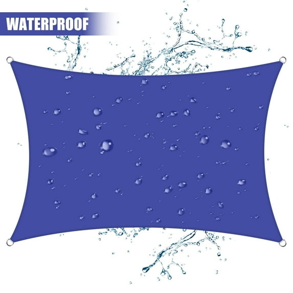 NEWEEN Waterproof Sun Shade Sail Rectangle UV Block Sunshade for Backyard Yard Deck Patio Garden Outdoor Activities and Facility