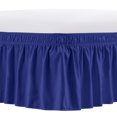thumbnail image 1 of NEWEEN Wrap Around Bed Skirts for King Beds 15 Inches Drop, Navy Elastic Dust Ruffles Easy Fit Wrinkle & Fade Resistant Silky Luxurious Fabric Solid Machine Washable, 1 of 8