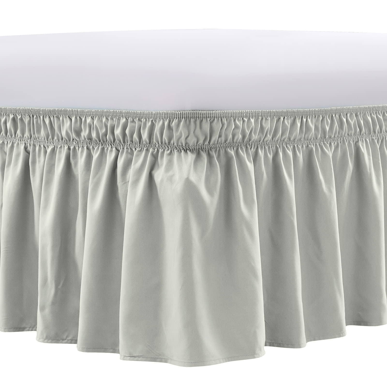 NEWEEN Wrap Around Bed Skirts for Queen Beds 15 Inches Drop