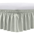 thumbnail image 1 of NEWEEN Wrap Around Bed Skirts for Twin Beds 15 Inches Drop, Silver Grey Elastic Dust Ruffles Easy Fit Wrinkle & Fade Resistant Silky Luxurious Fabric Solid Machine Washable, 1 of 11