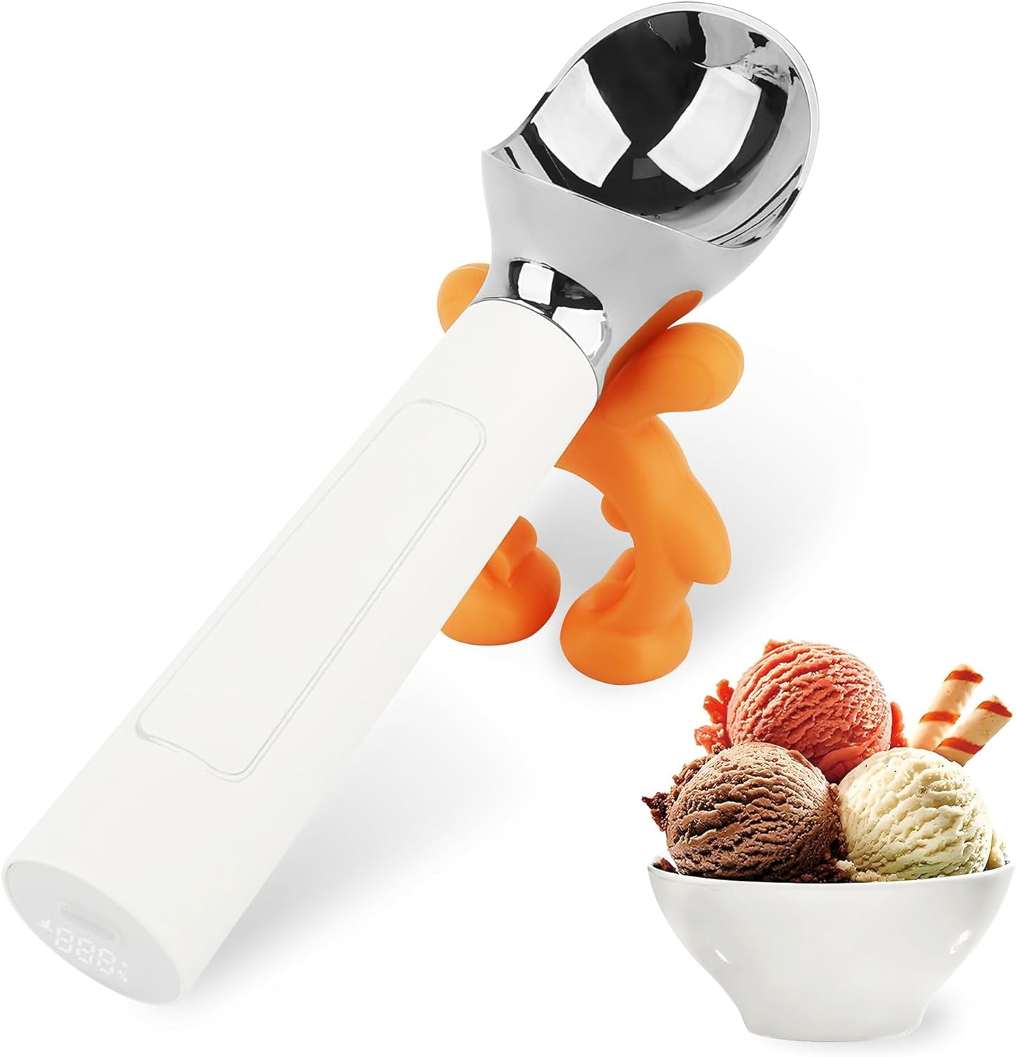NEWEST Heated Ice Cream Scoop, Rechargeable Electric Ice Cream Scoop ...