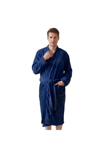 white christmas dresses Desmond & Dempsey Pajamas | Mens Luxury Brushed Cotton Dressing Gown Robe - S main image 1