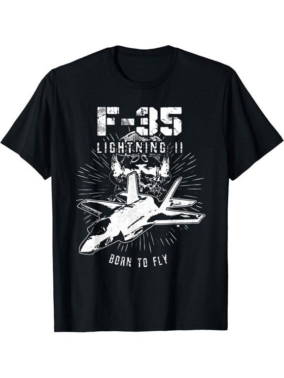 NEWF-35 Tactical Fighter Pilot Aviation Born To Fly Tee T-Shirt S-3XL
