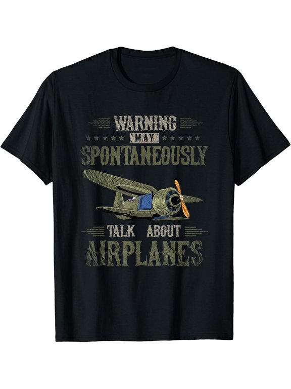 NEWFunny Plane Flying Airplane Aviation Aircraft Flight Pilot T-Shirt