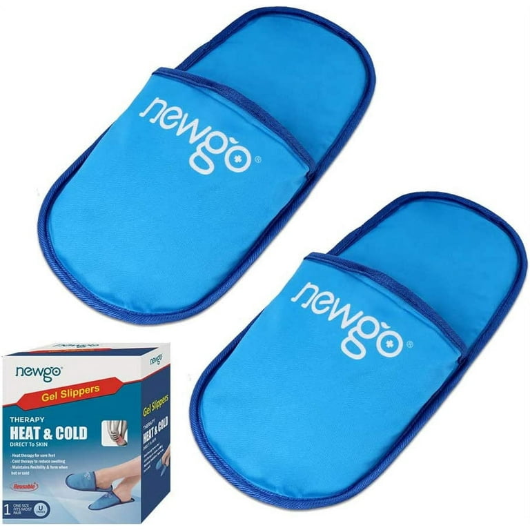 NEWGO Ice Pack Slippers for Foot Pain Relief, Hot Cold Therapy