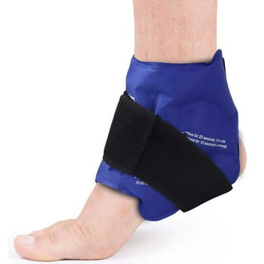 NEWGO Ankle Ice Pack Wrap for Swelling, Ice Pack for Ankle Injuires Reusable Ankle Cold Pack Wrap Hot Cold Therapy Ankle Ice Wrap for Sprained Ankles, Achilles Tendonitis Ankle - Blue