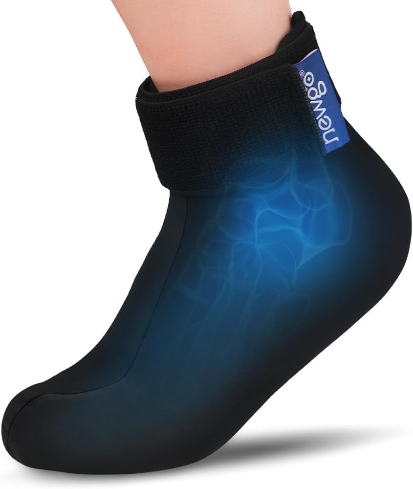 NEWGO Cold Therapy Ice Sock for Foot Pain Relief, Foot Ice Pack Cold Sock for Neuropathy, Chemo