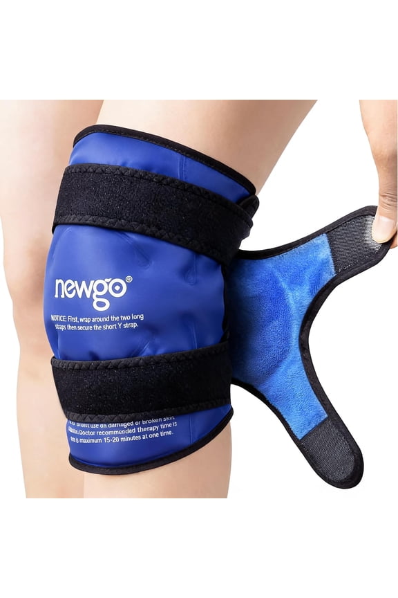 Knee Ice Packs for Injuries, Reusable Gel Cold Pack Knee Wrap Around Entire Knee for Knee Replacement Surgery, Knee Ice Wrap for Knee Pain Relief, Swelling, Bruises