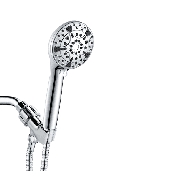NEWJOEY High Pressure Handheld Shower Head, 10 Spray Modes with 59-inch Hose, Chrome ABS, Anti-Clog Nozzles, Easy DIY Installation