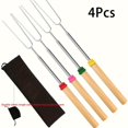NEWKBO 4pcs Telescoping Rotating Smores Skewers Marshmallow Roasting