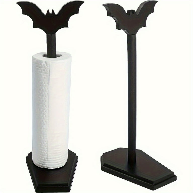 NEWKBO Gothic Bat Paper Towel Holder Spooky Halloween Kitchen and Bathroom Decor Unique Gothic Decoration Stylish Countertop Stand Perfect for Oddities Charming Witch Gift Walmart