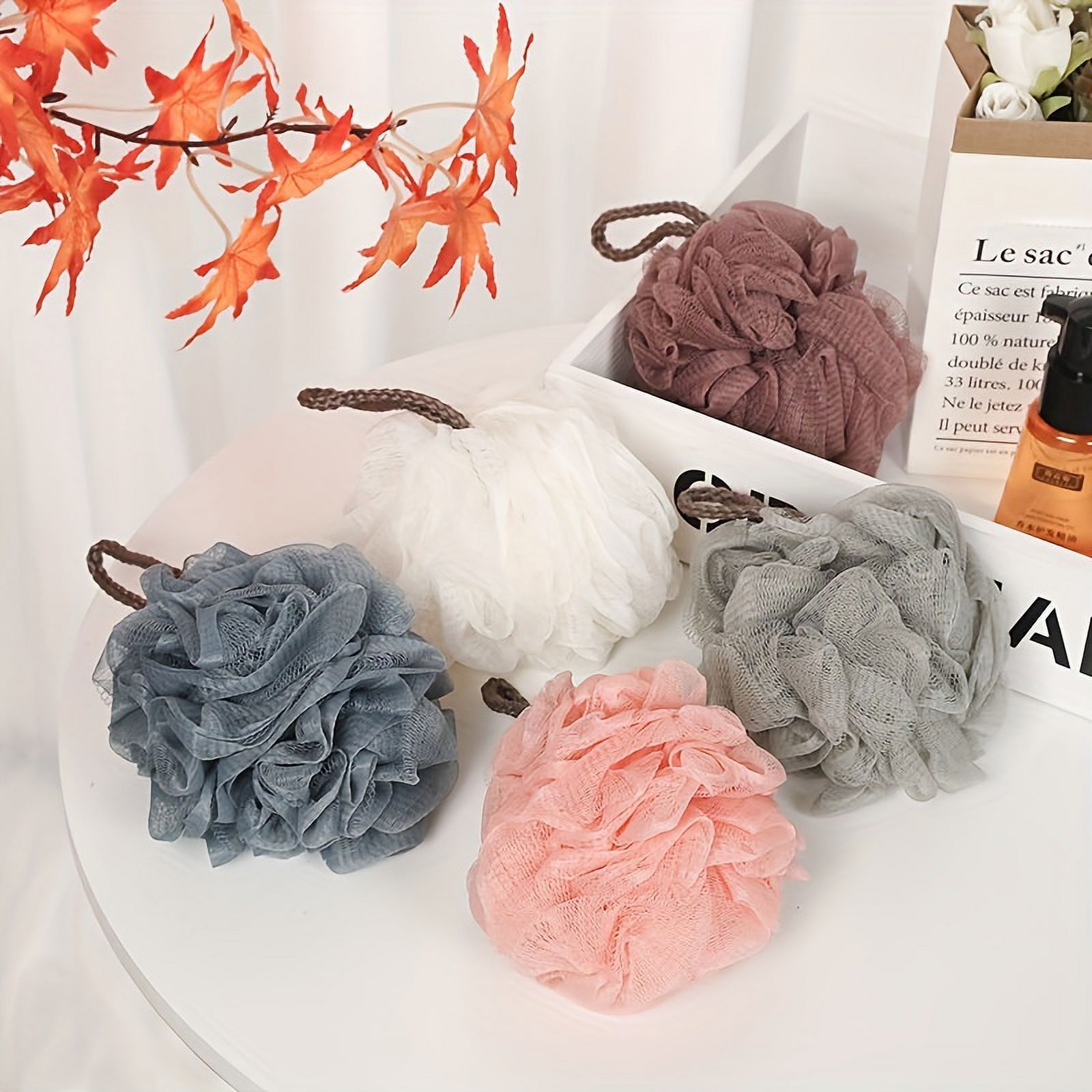 NEWKBO NEWKBO 5Pack Exfoliating Mesh Shower Poufs 50g Japanese Style