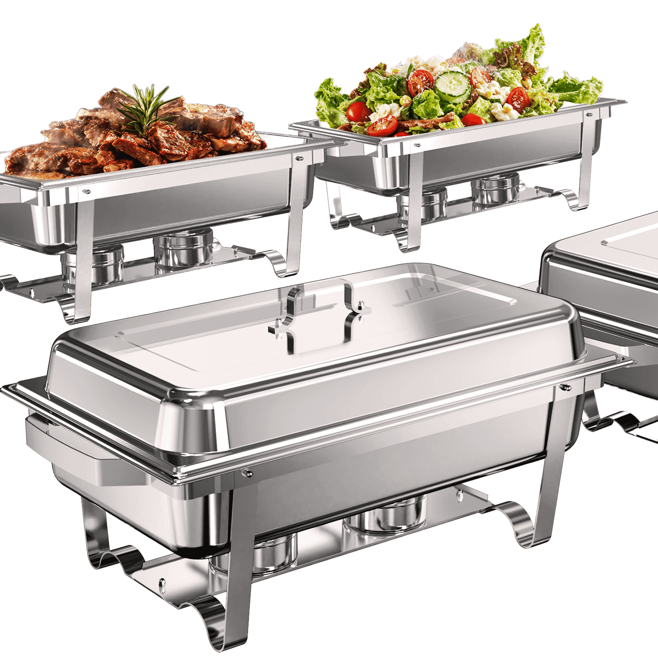NEWKITCHEN 11 QT Chafing Dishes for Buffet [Silver Colors] Stainless ...