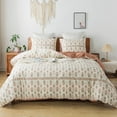 thumbnail image 1 of NEWLAKE Duvet Cover Set 3-Piece Cotton Comforter Cover Sweet Grass Floral Duvet Bedding Sets, Queen, 1 of 7