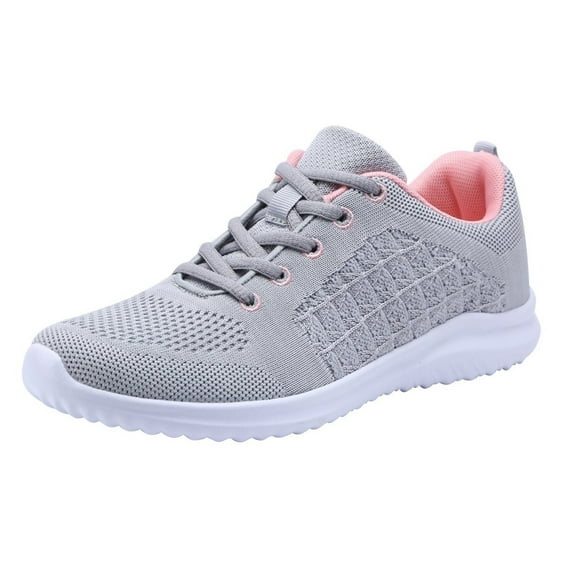 NEWMAL Women's Travel Walker Sneaker light weight casual shoes(6 GREY)