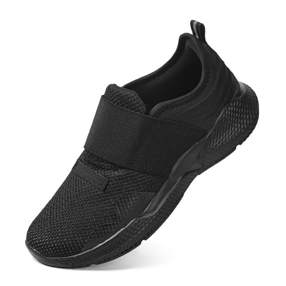 NEWMALL LITTLE children & Big KID Casual & Dress Shoes, Light Weight Mesh Casual Sport Sneaker, Black, Sizes 1-4.5