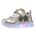 thumbnail image 1 of NEWMALL Girls Led Shoes Flashing Light Up Sneakers (10 Toddler,Gold), 1 of 7