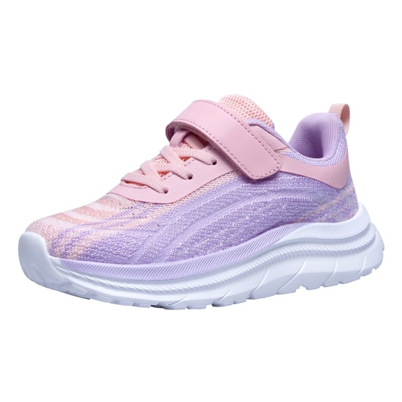 SINOSKY LITTLE KID Children Comfortable Casual Shoes Walking Shoes Athletic Slip On Knit Athletic Sneaker Size 13, Pink