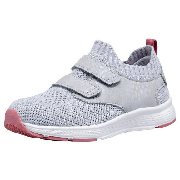 NEWMALL Toddle Little Kid Children Running Shoes Comfortable Fashion Light Weight Slip on Cushion,Grey Color,Sizes 2