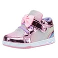 thumbnail image 1 of NEWMALL Toddler Glitter Shoes Girls Flashing Cute Bowknot Sneakers (8 Toddler,Pink Multi), 1 of 7