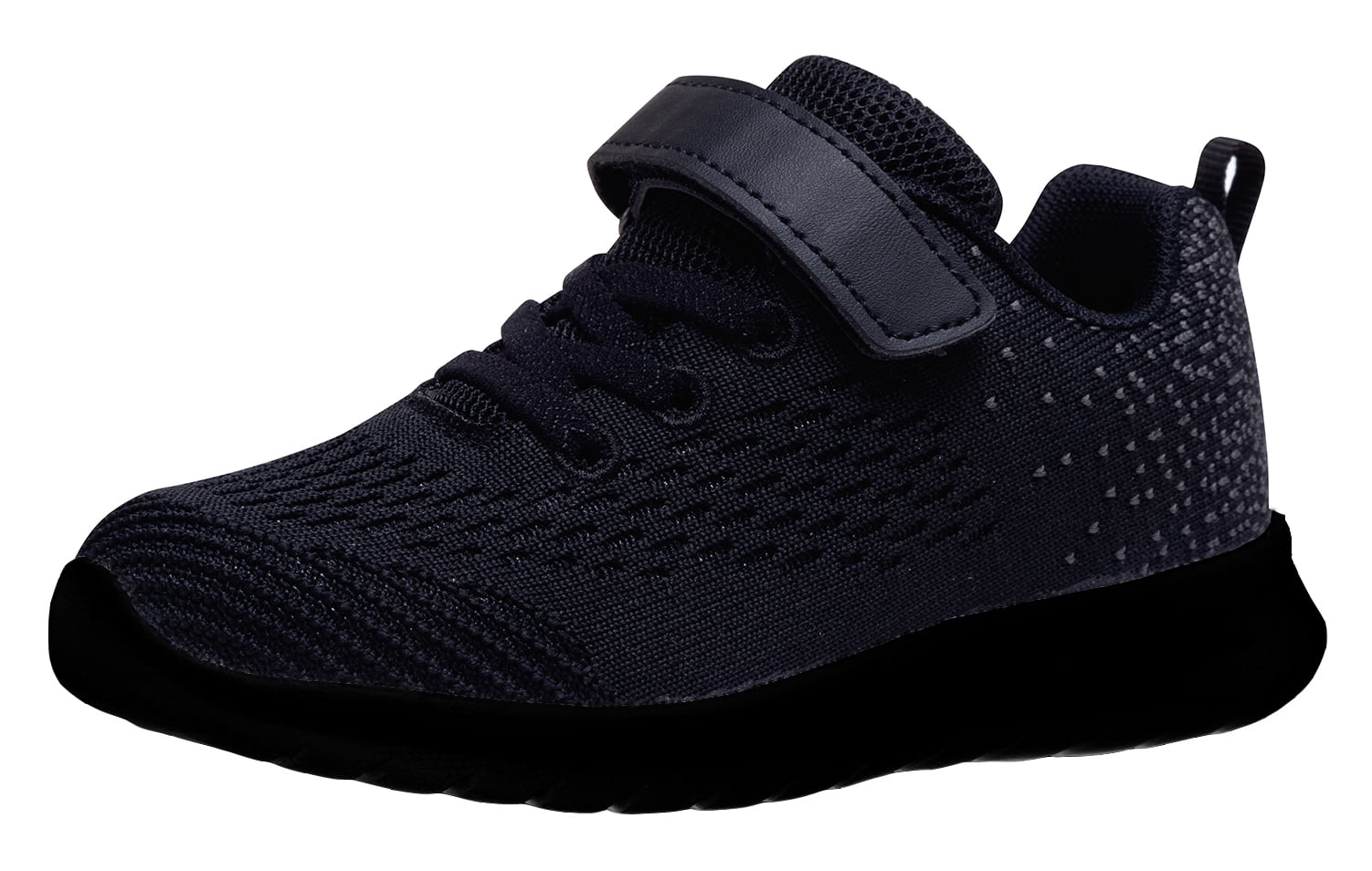 Unisex Kids Casual & Dress Shoes Breathable Mesh Sneaker, EVA Sole, Black, Sizes 5-13