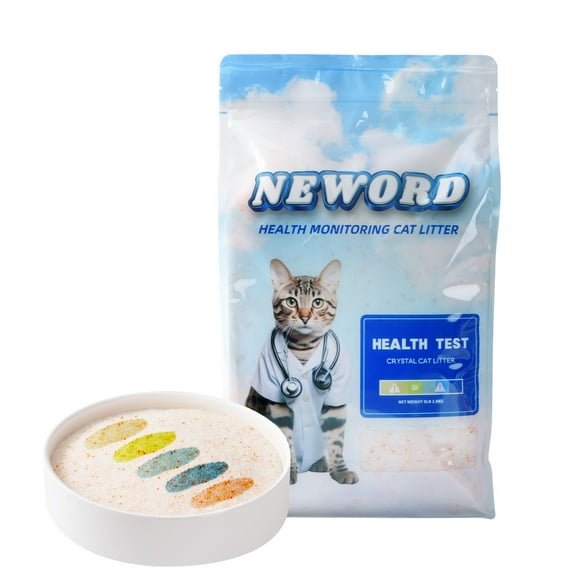 NEWORD HealthMew Crystals Cat Litter with Health Indicating, Color-Changing, 8 lb