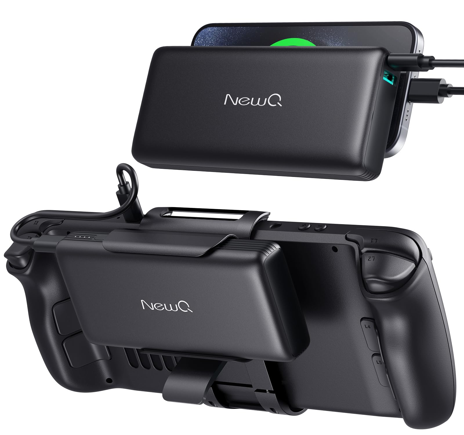 NEWQ 2in1 Deck Battery Bank & Stand for Deck/Deck OLED, 20000mAh 65W