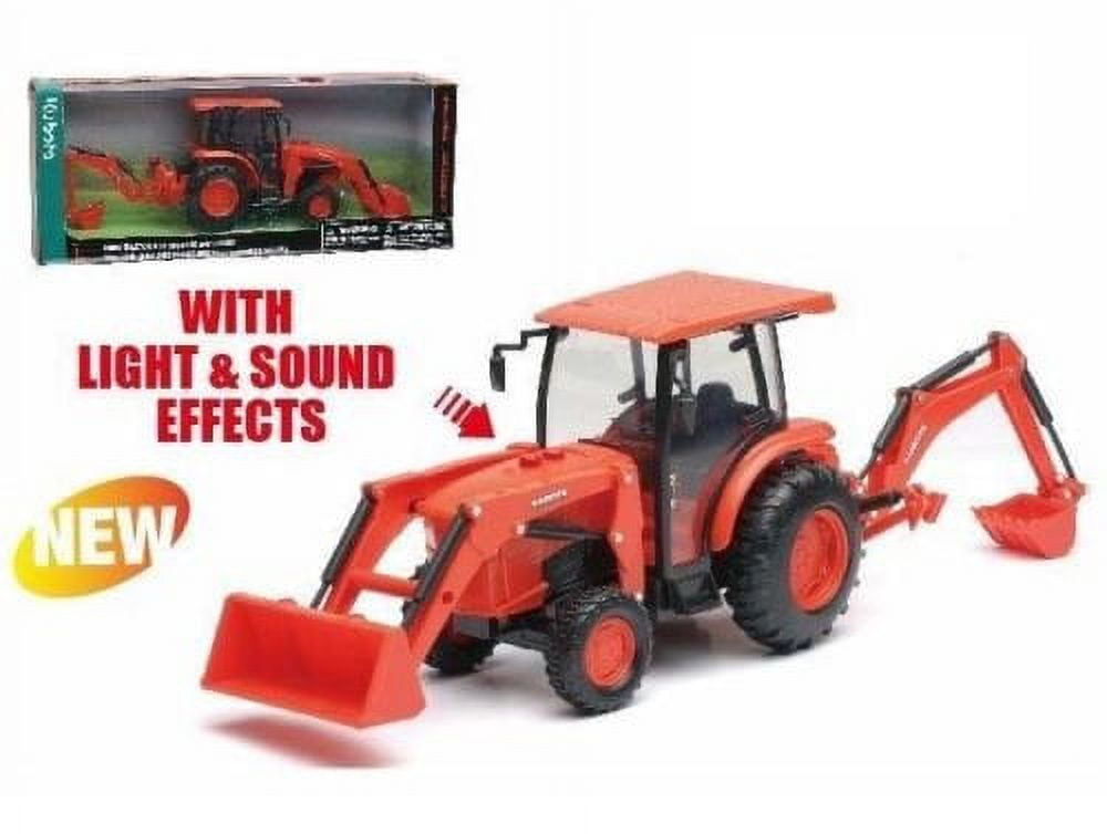 NEWRAY 1:18 KUBOTA - L6060 TRACTOR WITH BACKHOE AND LOADER