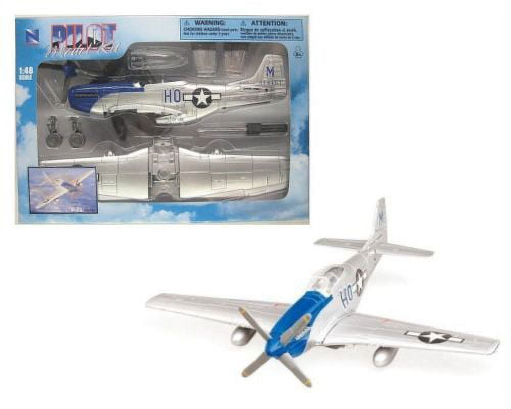 P-51 MUSTANG モデルキット NEWRAY 1:48 PILOT MODEL KIT - P-51 MUSTANG SILVER BLUE