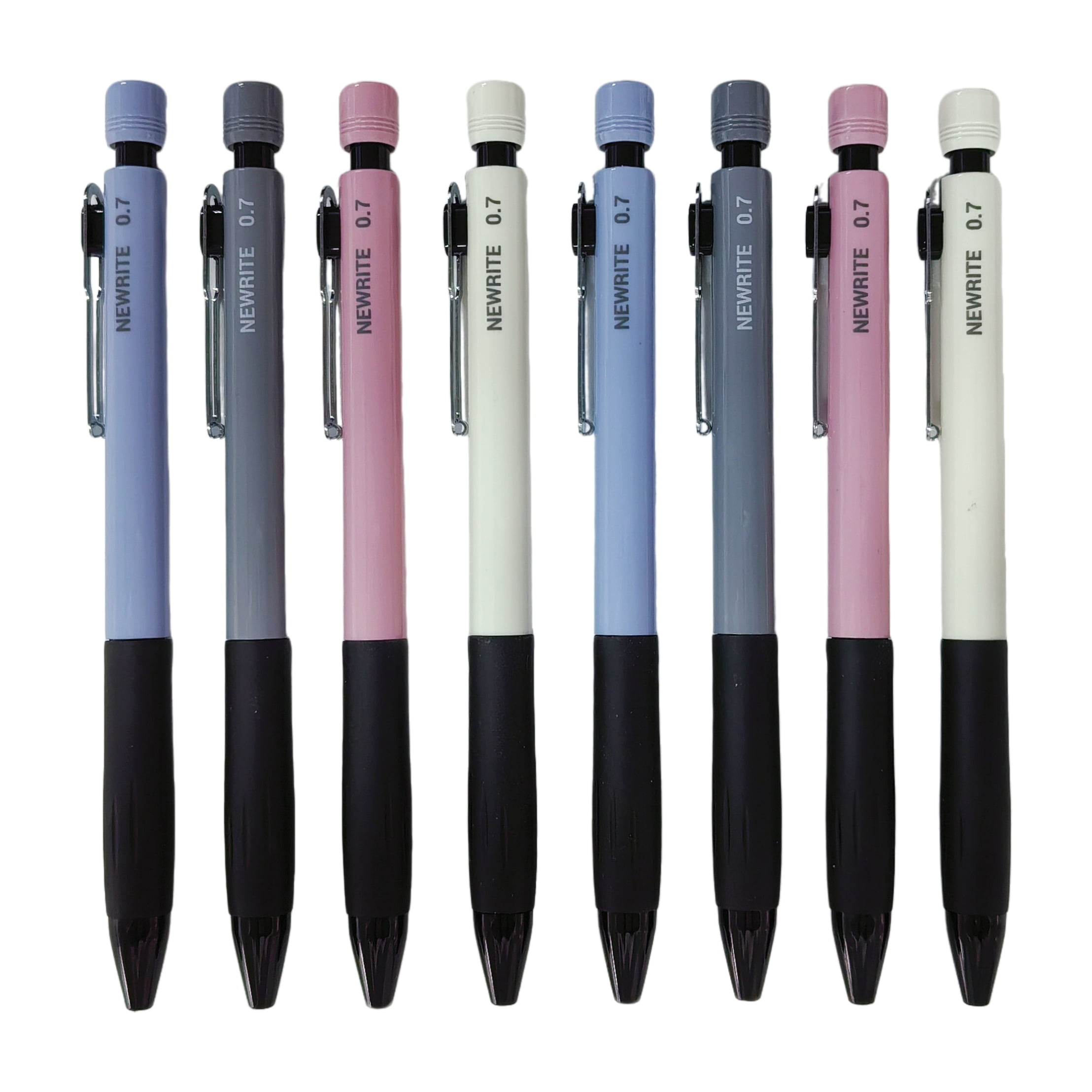 NEWRITE Gel Pens Fine Point:  Retractable 0.7mm Black Ink Pen 2ct with 2 Refills No Smear & Bleed Quick Dry Smooth Writing Silent Click