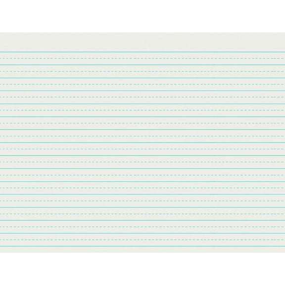 Pacon Newsprint Handwriting Paper, Alternate Dotted, Grade 3, 1/2 in x 1/4 in ruled 11" x 8-1/2", Ruled Long, 500 Sheets