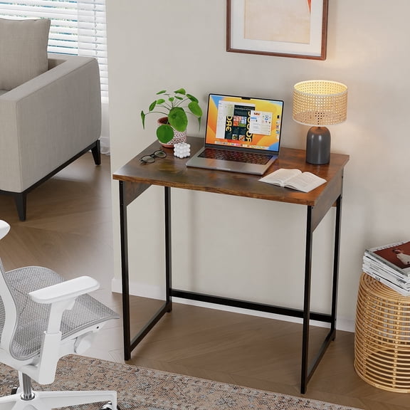 NEWSENDY Sturdy Metal Frame Single-Top Computer Desk for Adults,Minimalist Home Office Workstation