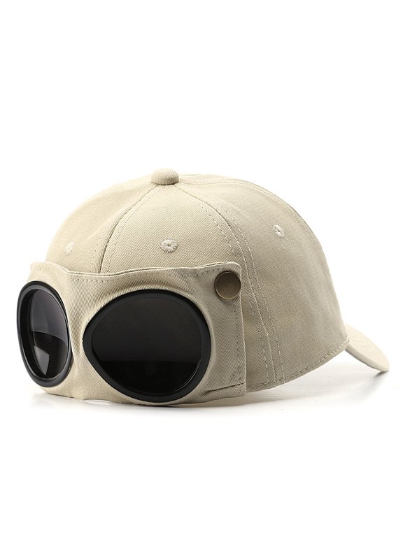 Retro Aviator hat Glasses Peaked Cap Sunglasses Baseball Cap Hip hop mask