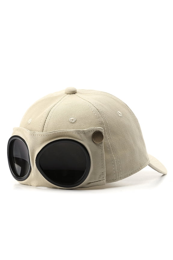 Retro Aviator hat Glasses Peaked Cap Sunglasses Baseball Cap Hip hop mask