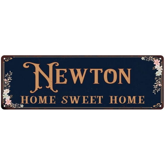 NEWTON Home Sweet Home Victorian Look Gift 6x18 Metal Sign 206180046477