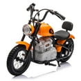thumbnail image 1 of NEWWARE 36V Electric Dirt Bike, 350W Kids Ride on Dirt Bike with Twist Grip Throttle, Hand-Operated Dual Brakes, Key Start, Battery Display, Max Speed 15.5mph, Electric Motorcycle for Age 8+, Orange, 1 of 7