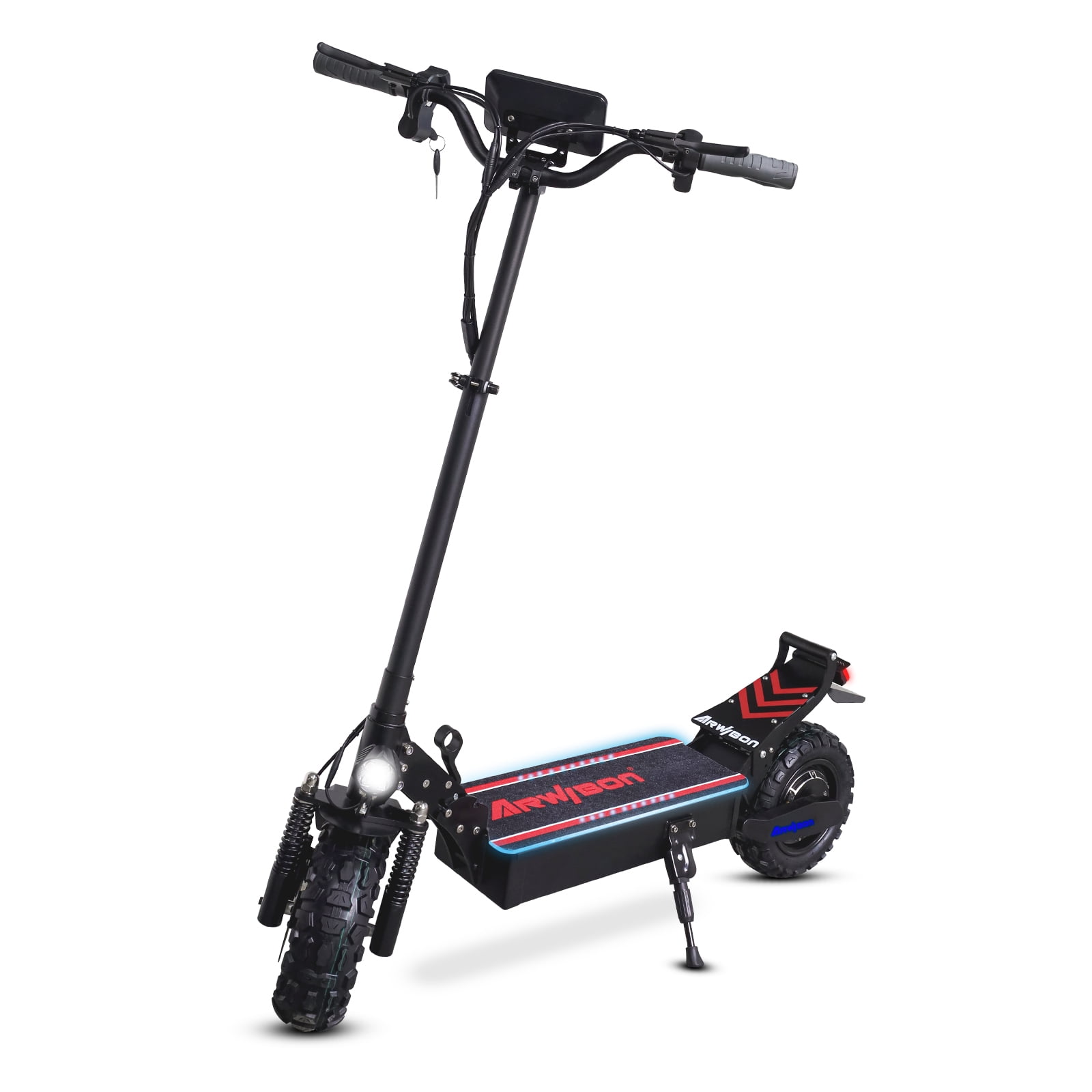 NEWWARE Electric Scooter for Adults, 2500W Motor, Up to 38 MPH & 20-30 Miles, 52V/18AH, 11'' Vacuum Off-Road Tire, Hydraulic Disc Braking, Adjustable Height, Folding Electric Scooter