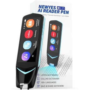 NEWYES AI Scan Reader Pen, OCR Photo Translation, Text to Speech for Dyslexia Students Adults, Bluetooth, 16GB, Blue, 3.99 in