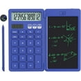thumbnail image 1 of NEWYES Calculator with Writing Tablet, Portable Basic Calculator Notepad for Primary and Middle School Students, Black (Blue), 1 of 6