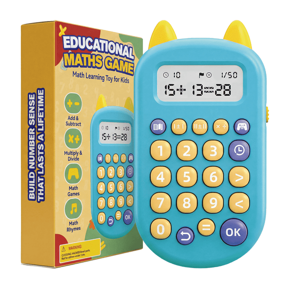 NEWYES Math Games for Kids Ages 5-12, Elementary STEM Learning Toy for Addition, Subtraction, Multiplication, Division, 19 Games, 50K Questions