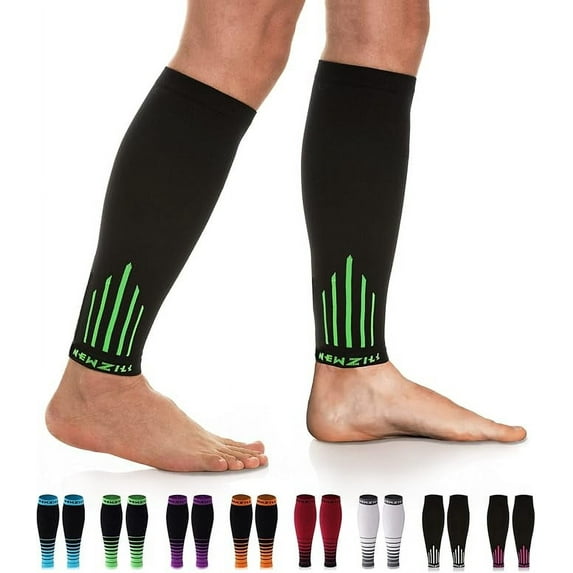 NEWZILL Compression Calf Sleeves (20-30mmHg) for Men & Women - Ideal Alternative to Compression Socks for Running, Travel, Nursing - Perfect Calf Support for Pain Relief & Recovery