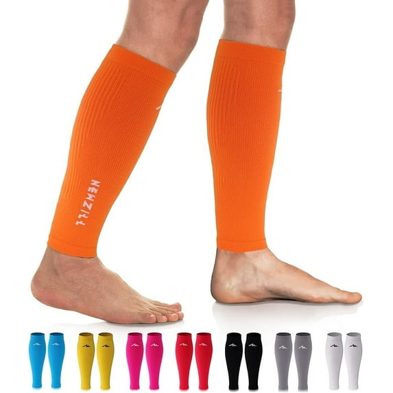 NEWZILL Compression Calf Sleeves (20-30mmHg) for Men & Women - Ideal Alternative to Compression Socks for Running, Travel, Nursing - Perfect Calf Support for Pain Relief & Recovery