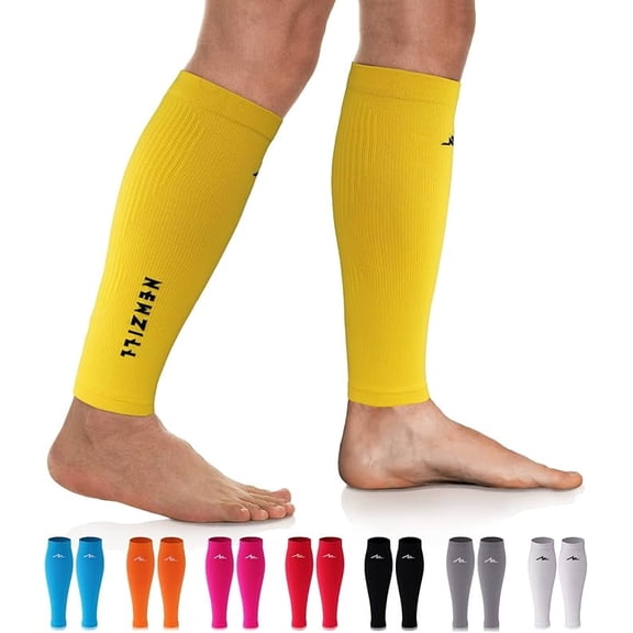 NEWZILL Compression Calf Sleeves (20-30mmHg) for Men & Women - Ideal Alternative to Compression Socks for Running, Travel, Nursing - Perfect Calf Support for Pain Relief & Recovery