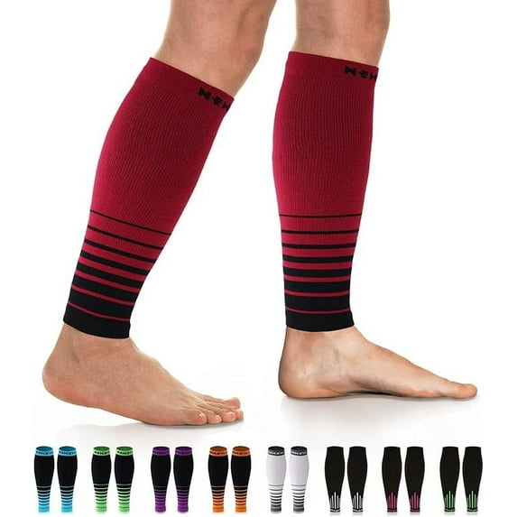 NEWZILL Compression Calf Sleeves (20-30mmHg) for Men & Women - Ideal Alternative to Compression Socks for Running, Travel, Nursing - Perfect Calf Support for Pain Relief & Recovery